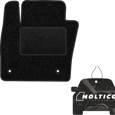 Produktbild von moto-MOLTICO Fahrer Fußmatte Auto Velours Fahrerseite Autoteppiche Schwarz Fahrermatte 1-teilig passend für Audi A8 W12 lang ab 2011