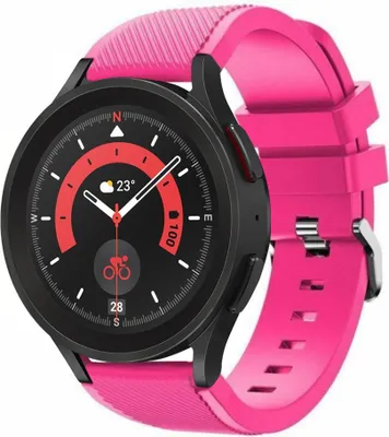 Produktbild von Strap-it Samsung Galaxy Watch 5 Pro Silikonarmband (Pink)