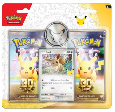 Produktbild von Pokemon 30 Jahre 2-Pack Blister - Evoli (Deutsch)