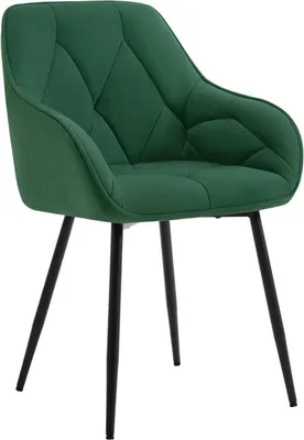 Produktbild von WOLTU Esszimmerstuhl, ergonomischer Sessel, aus Samt, Metallbeine : Dunkelgrün 1 Farbe: Dunkelgrün Stückzahl: 1