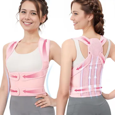 Produktbild von Gerader Rücken Geradehalter, Haltungskorrektur Rücken Damen und Herren, Verstellbare Rückenstützgürtel Back Support Corrector,Rückenstrecker (34”-41”)