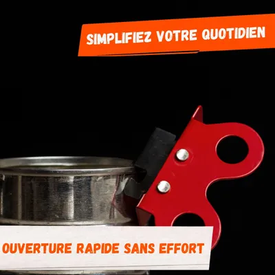 Image de Ouvre-Boîte Papillon 2 en 1 Rouge