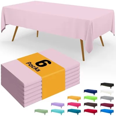 Produktbild von Einweg Tischdecke 6 Stück 137 x 274 cm Rosa PEVA