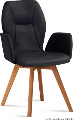 Produktbild von Armlehnstuhl (8er-Set) Donka 58x92x60 Eiche geölt/Anthrazit