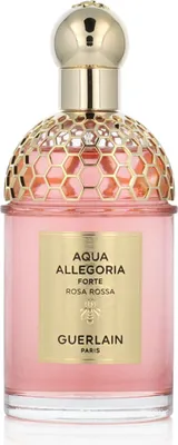 A bottle of Guerlain Aqua Allegoria Forte Rosa Rossa Eau de Parfum for women.