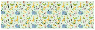Image de Rouleau de ruban adhésif en vinyle (au mètre) – Autocollants lavables pour la cuisine, les meubles, les armoires ou les portes – Animaux de la jungle – 60 x 200 cm