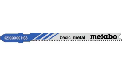 Produktbild von Metabo 5 Stichsägeblätter basic metal 66/ 1,1-1,5 mm, progressiv, HSS, mit Eintauchspitze, gefräst / gewellt, speziell für Kurvenschnitte