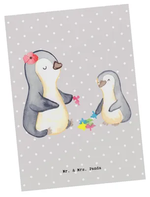 Produktbild von Mr. & Mrs. Panda Postkarte Sozialpädagogin Herz - Grau Pastell - Geschenk, Grußkarte, Postkarten, einzelkarte, Ansichtskarten, Ansichtskarte