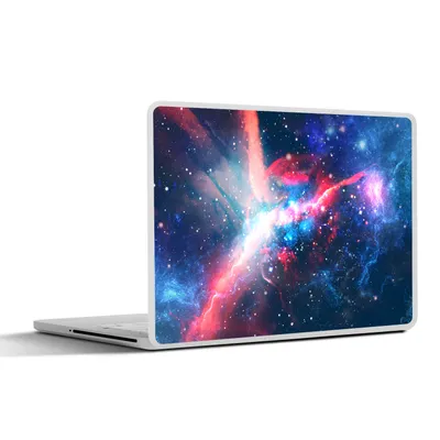 Produktbild von MuchoWow® Laptop Aufkleber Sticker Cover Raum - Licht - Blau 32.5x23.5 cm - Sticker für Laptop - Selbstklebend