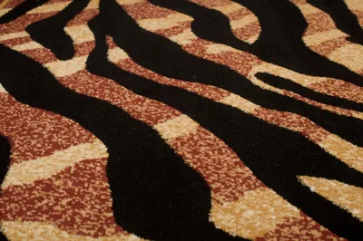 Image de Tapis Tapis ATLAS moderne tigre marron beige noir  180 x 250 cm