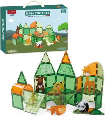 Obrázok produktu pre Magnetická stavebnica Animal sada 50ks - Magnetic Tiles