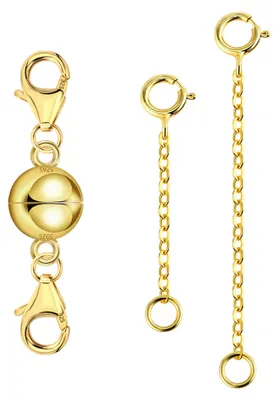 Magnetische Verlängerungskette Gold, 4 Stück, 1–2 Zoll, für Schmuckherstellung