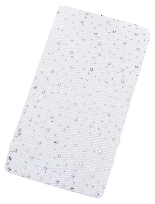 Produktbild von Damen-Strumpfhose mit Strasssteinen, durchsichtiges Netzmuster, einfarbig, y, glänzend, dehnbar, Clubwear