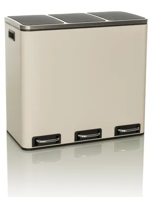 Produktbild von hjh OFFICE Mülleimer 54 Liter Clean 9 Abfalleimer Mülltrenner rechteckig für Küche, Büro mit Step-On 56.0 x 61.0 x 31.5 cm