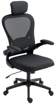 Obrázek produktu pro Ergonomická kancelářská židle - Pohodlná pracovní židle - Kancelářská židle - Židle k psacímu stolu - Černá kancelářská židle