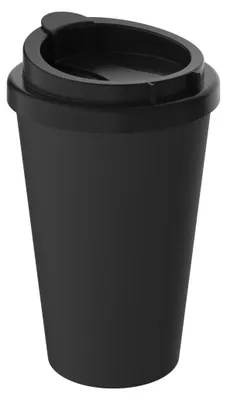 Produktbild von Schiefer To-Go-Becher 0,35L, doppelwandig, Trinköffnung, flexibler Deckel, für PKW-Getränkehalter