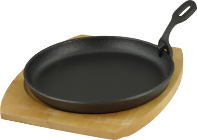 Immagine prodotto di Teglia con sottobicchiere in legno ø 22cm, ghisa 1 set di pezzi