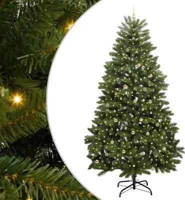 Obrázok produktu pre Umelý vianočný stromček, výška 270 cm, 300 LED diódy, teplá biela farba, zelená farba