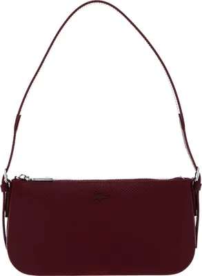 Produktbild von LACOSTE Leder Schultertasche Chantaco Classics Shoulder Bag Cranberry dunkelrot