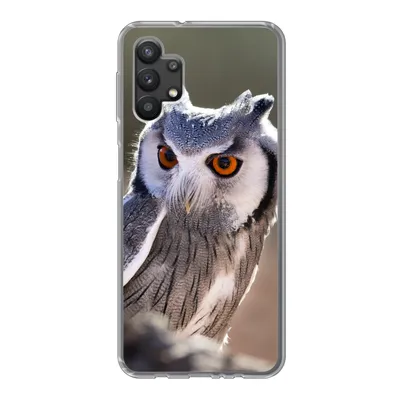 Produktbild von MuchoWow® Handyhülle Schutzhülle Hülle für Samsung Galaxy A32 5G Eule - Makro - Tier Silikon Softcase Handy Hülle - Softcase
