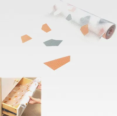 Produktbild von Kühlschrankmatten, Schubladenmatte Transparent, Antirutschmatte Schubladen, Schrankfolie Küche, Schrankpapier Abwaschbar die Schubladen und Regale Sauber Hält - Zuschneidbar