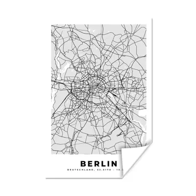 Produktbild von MuchoWow® Poster Deutschland - Stadtplan - Berlin - Karte 80x120 cm - Papierdruck