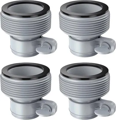 Productafbeelding van 4 zwembadslangadapters voor filterpompen, verbindingsstukken en buisverbinderaccessoires voor zwembaden