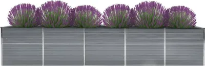 Obrázok produktu pre vidaXL Záhradný zvýšený záhon z pozinkovanej ocele 400x80x45 cm sivý