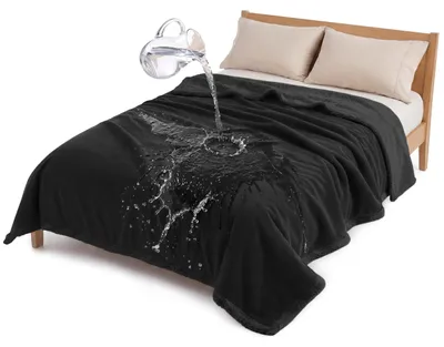 Wasserdichte Hundedecke, L 203 x 152 cm, schwarz, Kratzschutz