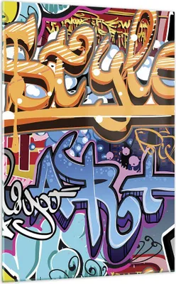 Produktbild von Bilder auf glas - Einteilig - Graffiti modern - 70x100cm - Glasbilder - Wandbilder - Bilder - zum Aufhängen bereit - Wanddekoration aus Glas - Glas Bilder - Wandbild auf Glas - GPA70x100-3578