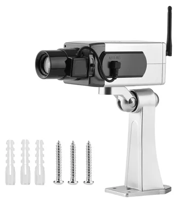 Image de Caméra de surveillance factice Bullet Dummy avec mouvement automatique pour l'intérieur et l'extérieur