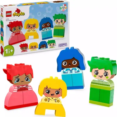 Image de LEGO DUPLO My Feelings and Emotions, blocs colorés et quatre personnages, jouets d'activités de jeux de rôles, tri des couleurs et des formes pour les jeunes enfants à partir de 18 mois 10415