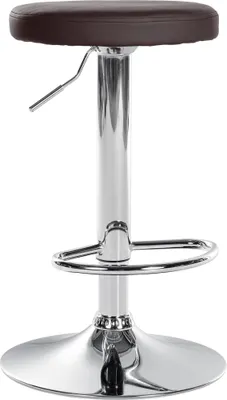 Produktbild von Barhocker HLO-CP290 Kunstleder chrom  braun
