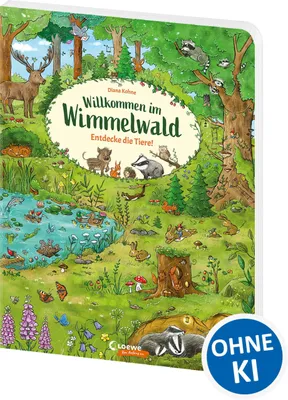 Image de Willkommen im Wimmelwald - Entdecke die Tiere!: Großes Wimmelbuch für Kinder ab 2 Jahren - Besuche die Tierfreunde im märchenhaften Wimmelwald - Zum S