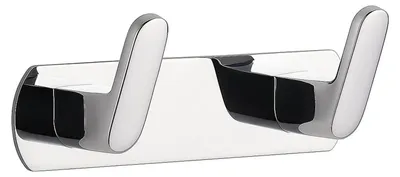 Image de Porte-serviettes sans perçage, en acier inoxydable 304, adhésif, capacité de charge de 8 kg, avec 2 crochets