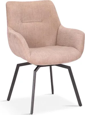 Image de Stozy Cordstoff Chaise de salle à manger pivotante Chrisley Beige