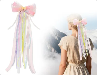 Große Schleife, rosa, Organza, für Dekoration & DIY