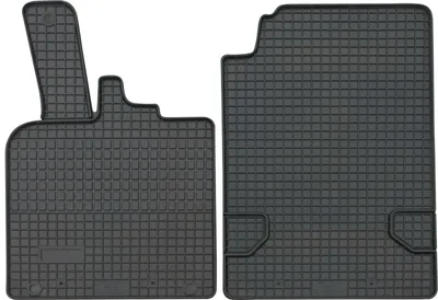 Produktbild von für Smart fortwo ab 03/2007-10/2014 Passform PETEX Gummimatten 2-teilig schwarz Allwettermatten Gummifußmatten