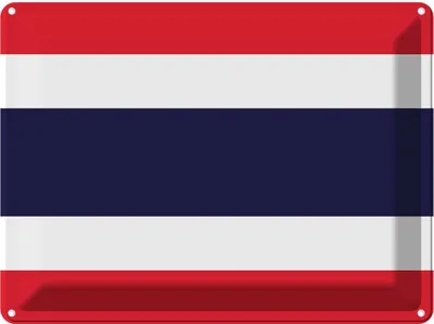Produktbild von vianmo Blechschild 30x40 cm Thailands Thailand Flagge Fahne Wappen