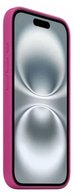 Imagen del producto de Funda de silicona para iPhone 16 con MagSafe, color fucsia