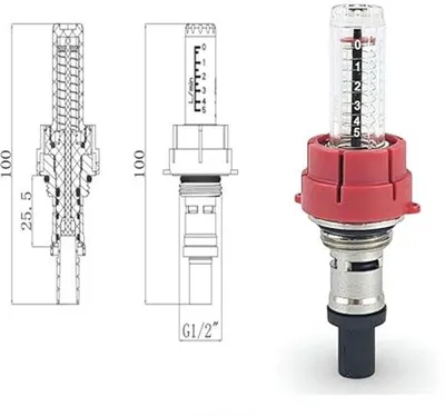 Produktbild von Famanu Durchflussmesser und Regler - für Fußbodenheizung