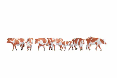 Zdjęcie produktu dla NOCH Cows, brown-white, HO (1:87), Brązowy, Biały