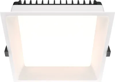 Image de Maytoni Luminaire encastré LED DL054-24W3K-W 24 W, blanc chaud, carré, aluminium, IP20