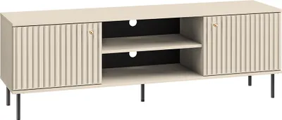Produktbild von TV Board SALOU-131 in kaschmir matt mit gerillter Optik, B/H/T ca. 160/53/40 cm