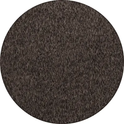 Produktbild von Kurzflor Teppich Wohnzimmer Braun 160x160 Rund Unicolor - Einfarbig aus Polypropylen