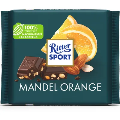 Obrázek produktu pro Ritter Sport Mandle Pomeranč ovocná oříšková hořká čokoláda 100g