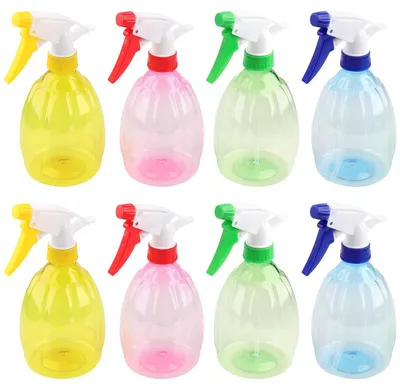 8 Sprühflaschen 500 ml, verstellbare Düse, nachfüllbar, für Pflanzen & Haushalt