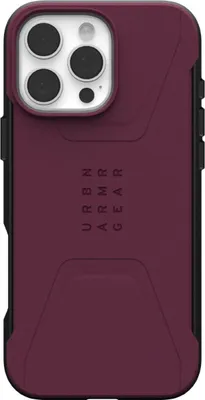Produktbild von Urban Armor Gear Civilian, Cover, Apple, iPhone 16 Pro Max, 17,5 cm (6.9"), Bordeaux