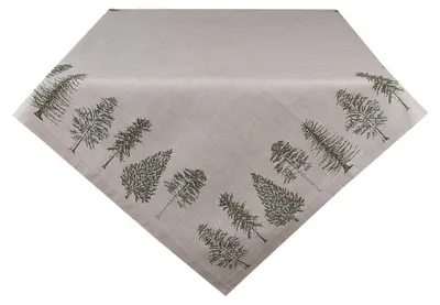 Immagine prodotto di Tovaglia Clayre & Eef 130x180 cm Beige Verde Cotone Abete