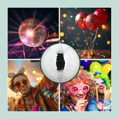Image de Boule disco 50 cm - Décoration de fête à fixer au plafond